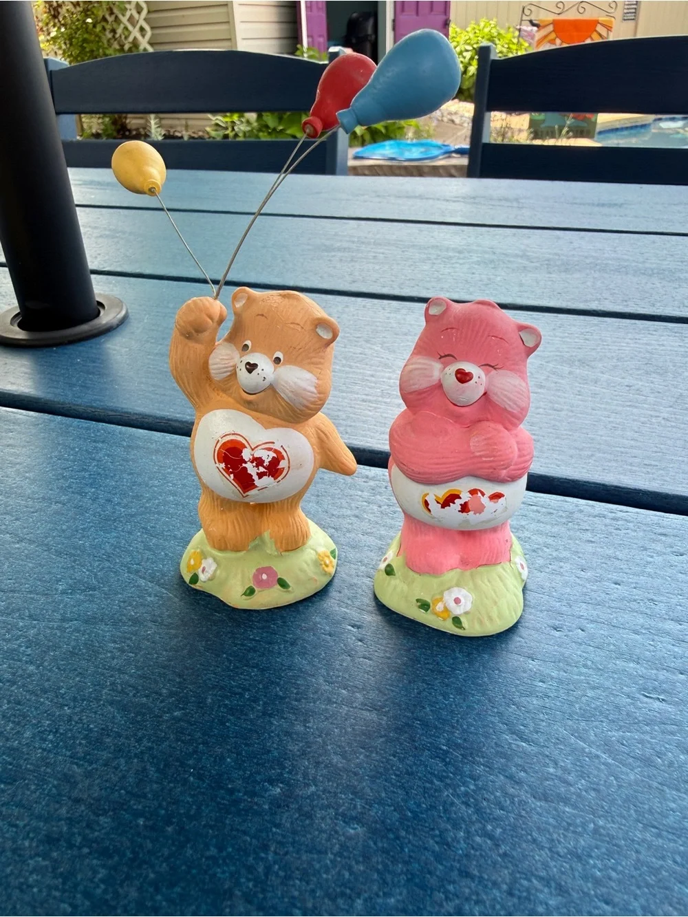 Care Bears Mini Figurine Set in Green, Blue, Pink, Orange, Yellow